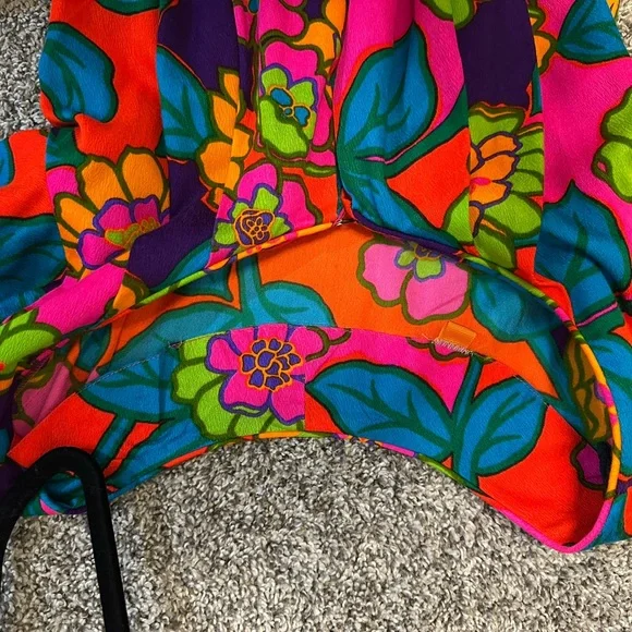 WALTAH CLARKE’S Vintage Hawaiian Shops Retro Groovy Multi Style 1035 Maxi Dress - Picture 12 of 13